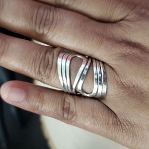 Striking Sterling Silver 925 Statement Ring – Bold, Elegant Unforgettable